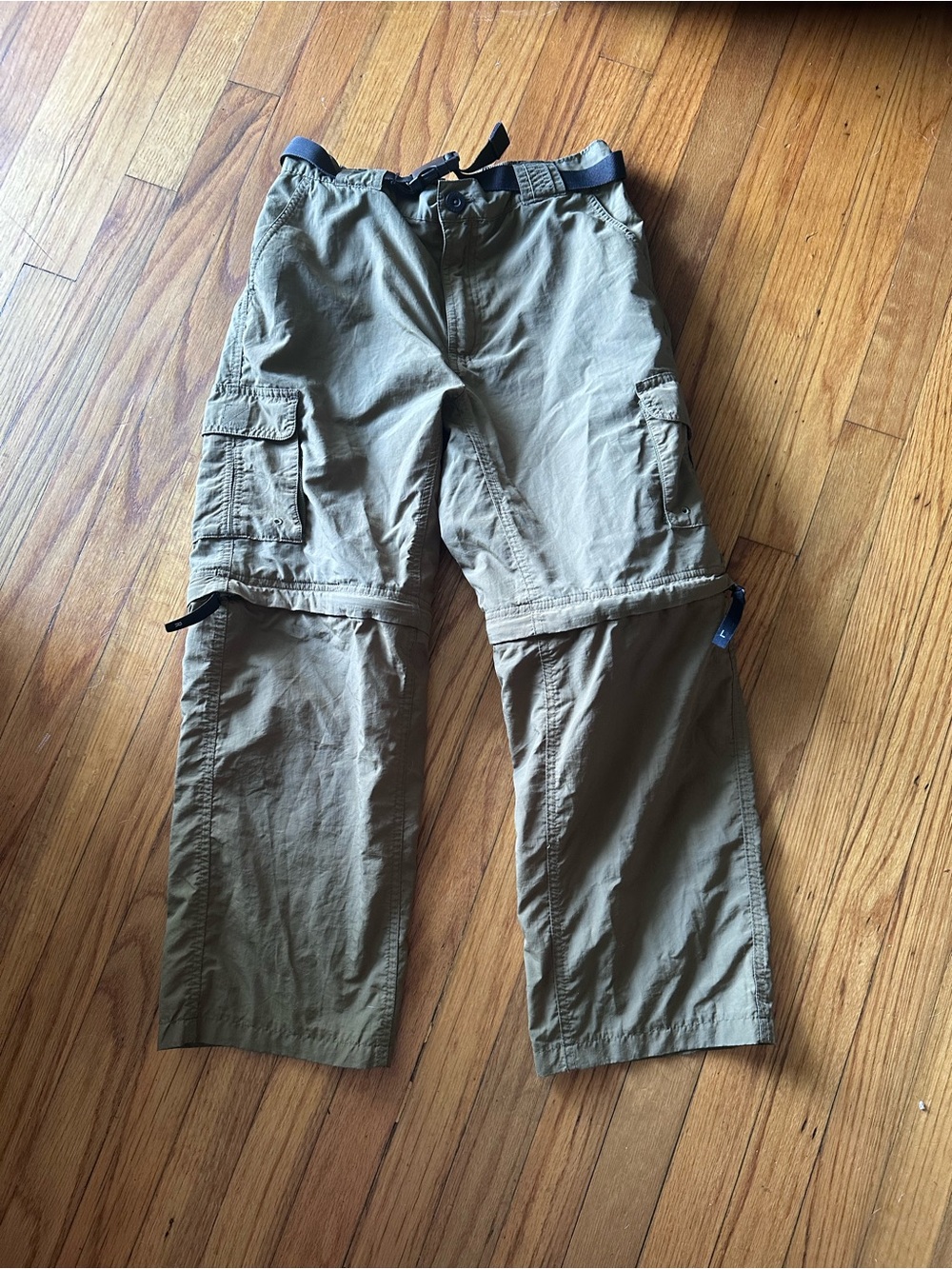 Magellan Outdoors Kids Zip-Off Cargo Pants - Khaki Size L